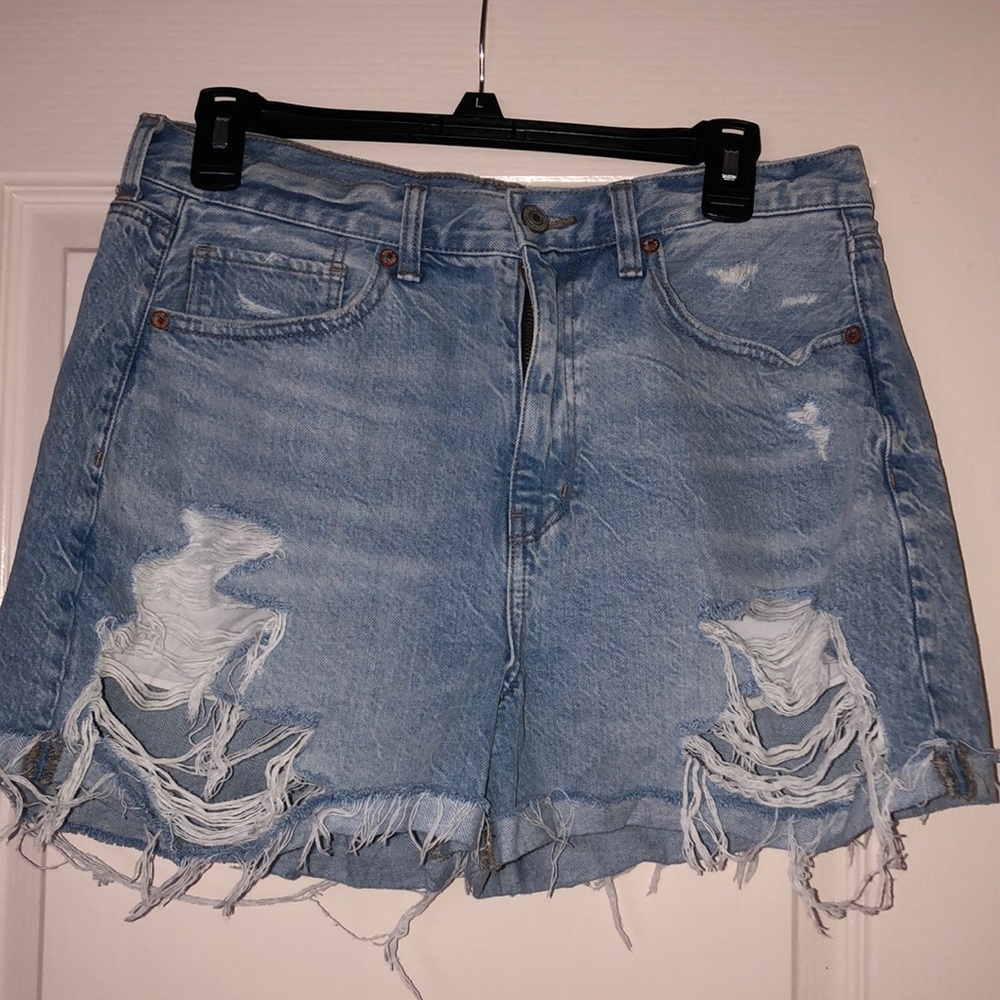 Ripped Jean Shorts
